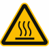 Warnung vor heißer Oberfläche nach ISO 7010 (W 017) Warnung vor heißer Oberfläche nach ISO 7010 (W 017)