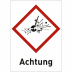 Explodierende Bombe mit Text: Achtung (GHS 01) Explodierende Bombe mit Text: Achtung (GHS 01)