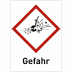 Explodierende Bombe mit Text: Gefahr (GHS 01) Explodierende Bombe mit Text: Gefahr (GHS 01)