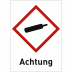 Gasflasche mit Text: Achtung (GHS 04) Gasflasche mit Text: Achtung (GHS 04)