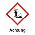 Umwelt mit Text: Achtung (GHS 09)