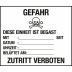 Gefahrzettel GEFAHR - DIESE EINHEIT IST BEGAST Gefahrzettel GEFAHR - DIESE EINHEIT IST BEGAST