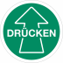 Piktogramm DRÜCKEN mit Pfeil Piktogramm DRÜCKEN mit Pfeil