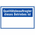 Qualitätsbeauftragter dieses Betriebes ist... Qualitätsbeauftragter dieses Betriebes ist...