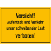 Vorsicht! Aufenthalt und Verkehr unter schwebender Last verboten! Vorsicht! Aufenthalt und Verkehr unter schwebender Last verboten!