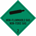 Nicht entzündbare, nicht giftige Gase mit Text: NON-FLAMMABLE GAS/NON-TOXIC GAS 2.2 Nicht entzündbare, nicht giftige Gase mit Text: NON-FLAMMABLE GAS/NON-TOXIC GAS 2.2