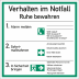 Verhalten im Notfall nach ISO 7010 Verhalten im Notfall nach ISO 7010