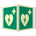 Nasen-/Winkelschild Defibrillator (ISO 7010) Nasen-/Winkelschild Defibrillator (ISO 7010)