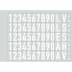 Folienziffern und -buchstaben zur individuellen Beschriftung der Hydrantenschilder (weiß)