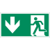 Rettungsweg Notausgang nach ISO 7010 (E 001), ISO 3864, ISO 16069 Rettungsweg Notausgang nach ISO 7010 (E 001), ISO 3864, ISO 16069