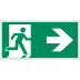 Rettungsweg rechts nach ISO 7010 (E 002), ISO 3864, ISO 16069 Rettungsweg rechts nach ISO 7010 (E 002), ISO 3864, ISO 16069