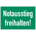Notausstieg freihalten! Notausstieg freihalten!