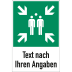 Sammelstelle mit Text nach Ihren Angaben nach DIN EN ISO 7010 Sammelstelle mit Text nach Ihren Angaben nach DIN EN ISO 7010