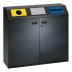 Wertstoffsammler 3-fach / Wertstoffsammelstation mit selbstschließenden / fest montierten, gestanzten Einwurfklappen - Inhalt 240 (3x 80) Liter Wertstoffsammler 3-fach / Wertstoffsammelstation mit selbstschließenden / fest montierten, gestanzten Einwurfklappen - Inhalt 240 (3x 80) Liter
