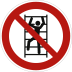 Aufsteigen verboten nach ISO 7010 (P 009)