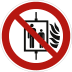 Aufzug im Brandfall nicht benutzen nach ISO 7010 (P 020) Aufzug im Brandfall nicht benutzen nach ISO 7010 (P 020)