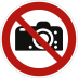 Fotografieren verboten nach ISO 7010 (P 029) Fotografieren verboten nach ISO 7010 (P 029)