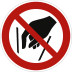 Hineinfassen verboten nach ISO 7010 (P 015) Hineinfassen verboten nach ISO 7010 (P 015)
