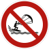 Kitesurfen verboten nach ISO 20712-1 (WSP 018) Kitesurfen verboten nach ISO 20712-1 (WSP 018)