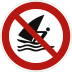 Windsurfen verboten nach ISO 20712-1 (WSP 007) Windsurfen verboten nach ISO 20712-1 (WSP 007)