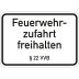 Feuerwehrzufahrt freihalten § 22 VVB Feuerwehrzufahrt freihalten § 22 VVB