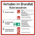 Verhalten im Brandfall nach ISO 7010