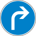 Vorgeschriebene Fahrtrichtung rechts - Verkehrsschild VZ 209 Vorgeschriebene Fahrtrichtung rechts - Verkehrsschild VZ 209