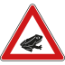 Amphibienwanderung, Aufstellung links - Verkehrsschild VZ 101-24 Amphibienwanderung, Aufstellung links - Verkehrsschild VZ 101-24