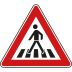 Fußgängerüberweg, Aufstellung rechts - Verkehrsschild VZ 101-11