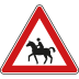 Reiter, Aufstellung rechts - Verkehrsschild VZ 101-13 Reiter, Aufstellung rechts - Verkehrsschild VZ 101-13