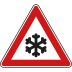 Schnee- oder Eisglätte - Verkehrsschild VZ 101-51 Schnee- oder Eisglätte - Verkehrsschild VZ 101-51