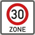 Beginn einer Tempo 30-Zone - Verkehrsschild VZ 274.1 Beginn einer Tempo 30-Zone - Verkehrsschild VZ 274.1