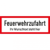 Feuerwehrzufahrt mit Zusatztext - Verkehrsschild VZ 2447 Feuerwehrzufahrt mit Zusatztext - Verkehrsschild VZ 2447