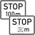 Stop in ... m - Verkehrsschild VZ 1004-32 Stop in ... m - Verkehrsschild VZ 1004-32