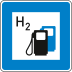 Wasserstofftankstelle - Verkehrsschild VZ 365-66 Wasserstofftankstelle - Verkehrsschild VZ 365-66