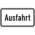 Ausfahrt - Verkehrsschild VZ 1007-37 Ausfahrt - Verkehrsschild VZ 1007-37
