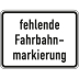 Fehlende Fahrbahnmarkierung - Verkehrsschild VZ 1007-39 Fehlende Fahrbahnmarkierung - Verkehrsschild VZ 1007-39