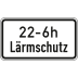 Lärmschutz (mit Zeitangabe) - Verkehrsschild VZ 1040-35 Lärmschutz (mit Zeitangabe) - Verkehrsschild VZ 1040-35
