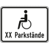 Nur Schwerbehinderte mit außergewöhnlicher Gehbehinderung und Blinde mit Anzahl der Parkstände - Verkehrsschild VZ 1044-12 Nur Schwerbehinderte mit außergewöhnlicher Gehbehinderung und Blinde mit Anzahl der Parkstände - Verkehrsschild VZ 1044-12