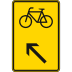 Wegweiser für Radverkehr links einordnen - Verkehrsschild VZ 422-17 Wegweiser für Radverkehr links einordnen - Verkehrsschild VZ 422-17