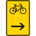 Wegweiser für Radverkehr hier rechts - Verkehrsschild VZ 422-26 Wegweiser für Radverkehr hier rechts - Verkehrsschild VZ 422-26