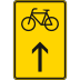 Wegweiser für Radverkehr geradeaus - Verkehrsschild VZ 422-36 Wegweiser für Radverkehr geradeaus - Verkehrsschild VZ 422-36