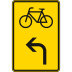 Vorwegweiser für Radverkehr linksweisend - Verkehrsschild VZ 442-13 Vorwegweiser für Radverkehr linksweisend - Verkehrsschild VZ 442-13