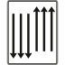 Fahrstreifentafel mit Gegenverkehr, 3-streifig in Fahrtrichtung und 3-streifig in Gegenrichtung - Verkehrszeichen VZ 522-36