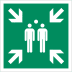 Sammestelle nach ISO 7010 für Dreieckskombination Sammestelle nach ISO 7010 für Dreieckskombination