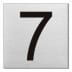 Türnummer - Ziffer 1 bis 12 (quadratisch) Türnummer - Ziffer 1 bis 12 (quadratisch)