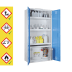 Chemikalien- und Giftschrank mit Sicherheitsbox - storeLAB® blau Chemikalien- und Giftschrank mit Sicherheitsbox - storeLAB® blau