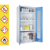 Chemikalien- und Giftschrank mit Sicherheitsbox mit Plexiglastüren - storeLAB® Chemikalien- und Giftschrank mit Sicherheitsbox mit Plexiglastüren - storeLAB®
