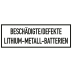 Beschädigte/Defekte Lithium-Metall-Batterien Beschädigte/Defekte Lithium-Metall-Batterien