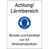 Kombischild Achtung Lärmbereich (ISO 7010)